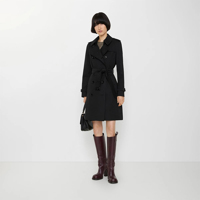 burberry chelsea heritage mid‑length gabardine trench coat
